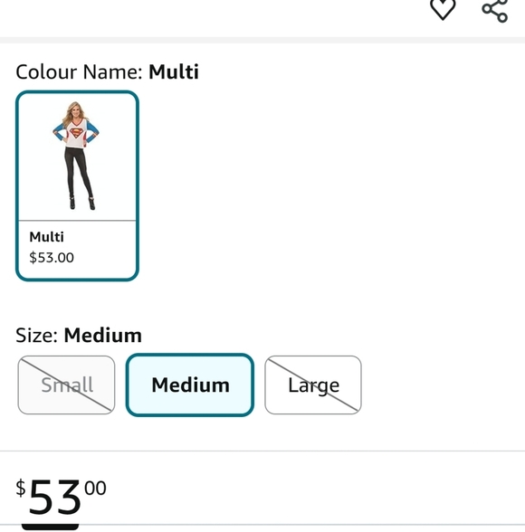 Women's Rubies Supergirl Costume - Red, Blue, Yellow - NWT - Picture 2 of 5